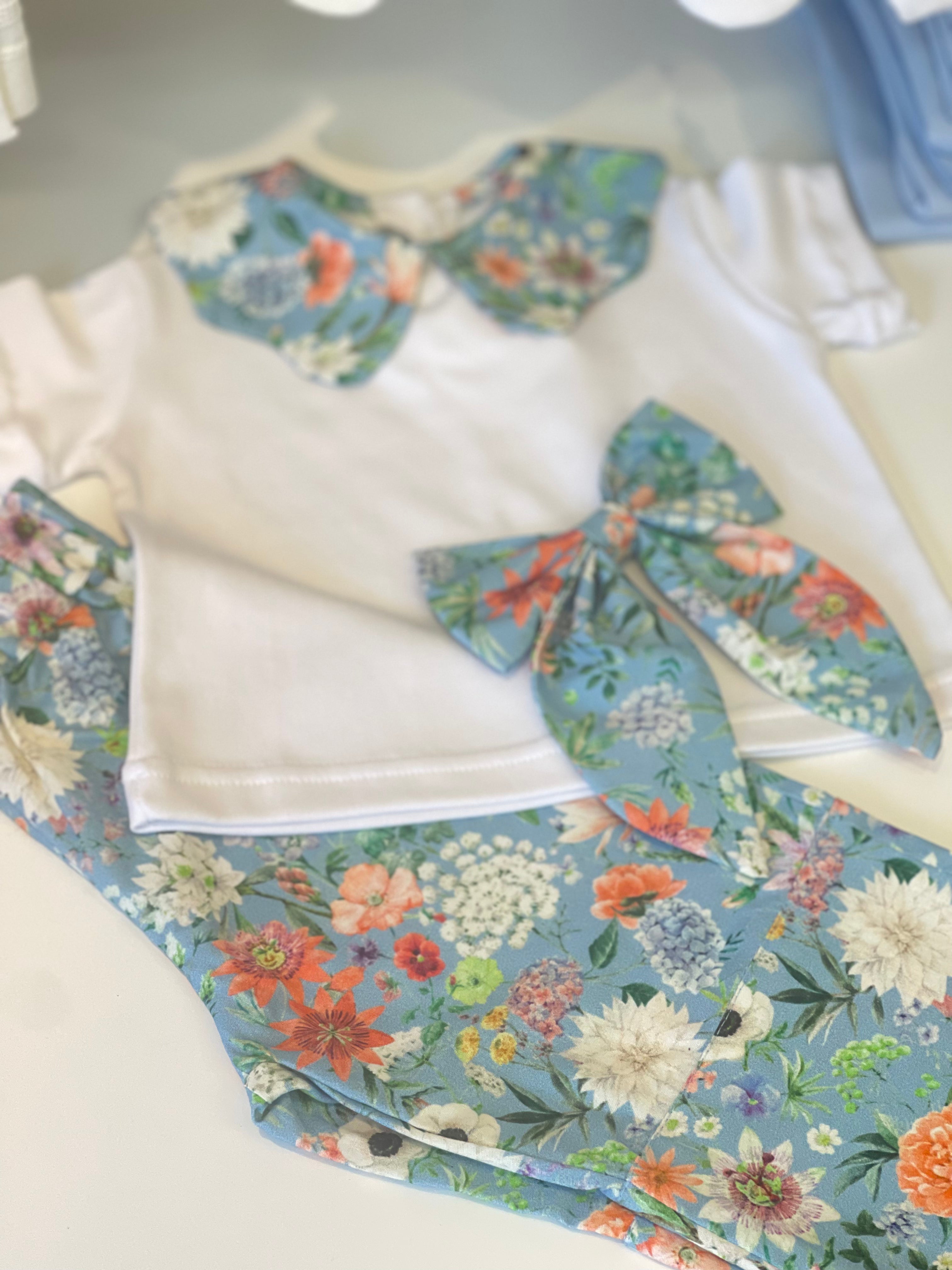 CONJUNTO DANA - FLORAL AZUL